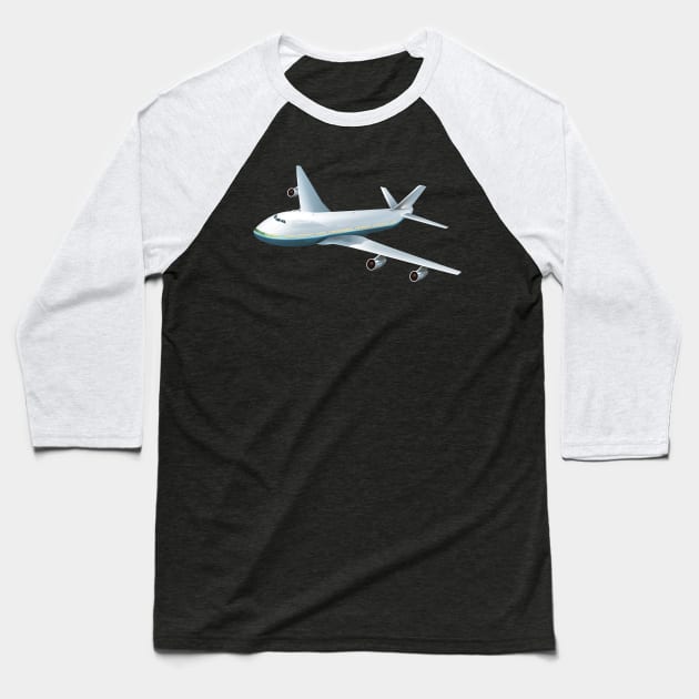 747 Jumbo Jet Baseball T-Shirt by nickemporium1